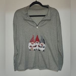 Christmas gnome long sleeve XL gray